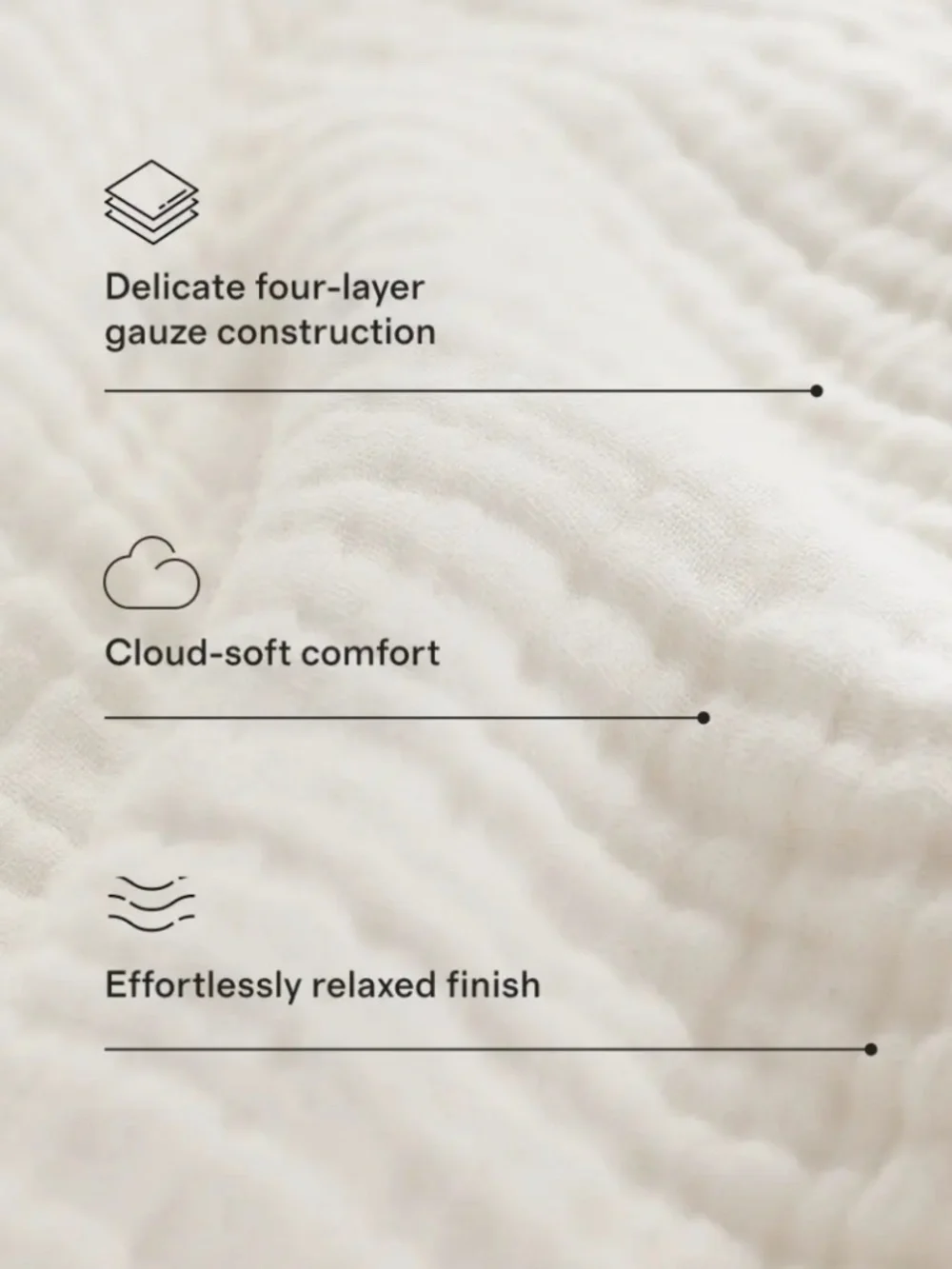 New king set of 2 airy gauze shams white